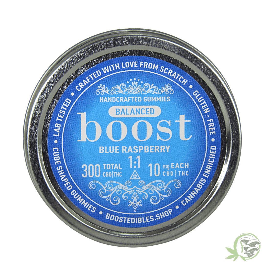 Boost 1:1 Blue Raspberry THC/CBD Gummies
