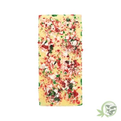 Candy Cane White Chocolate Bar with 600mg THC