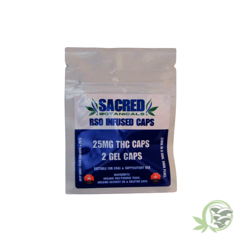 Sacred Botanicals - RSO Caps (25mg THC) - Image 3