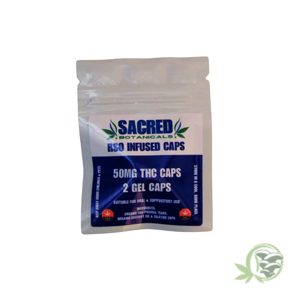 Sacred Botanicals - RSO Caps (50mg THC) - Image 3