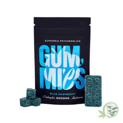 Euphoria Psychedelics - Blue Raspberry Psilocybin Gummies