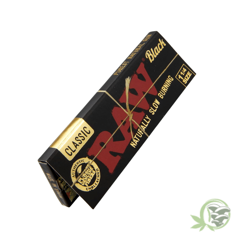 Raw Classic Black Unbleached 1 1/4" Papers